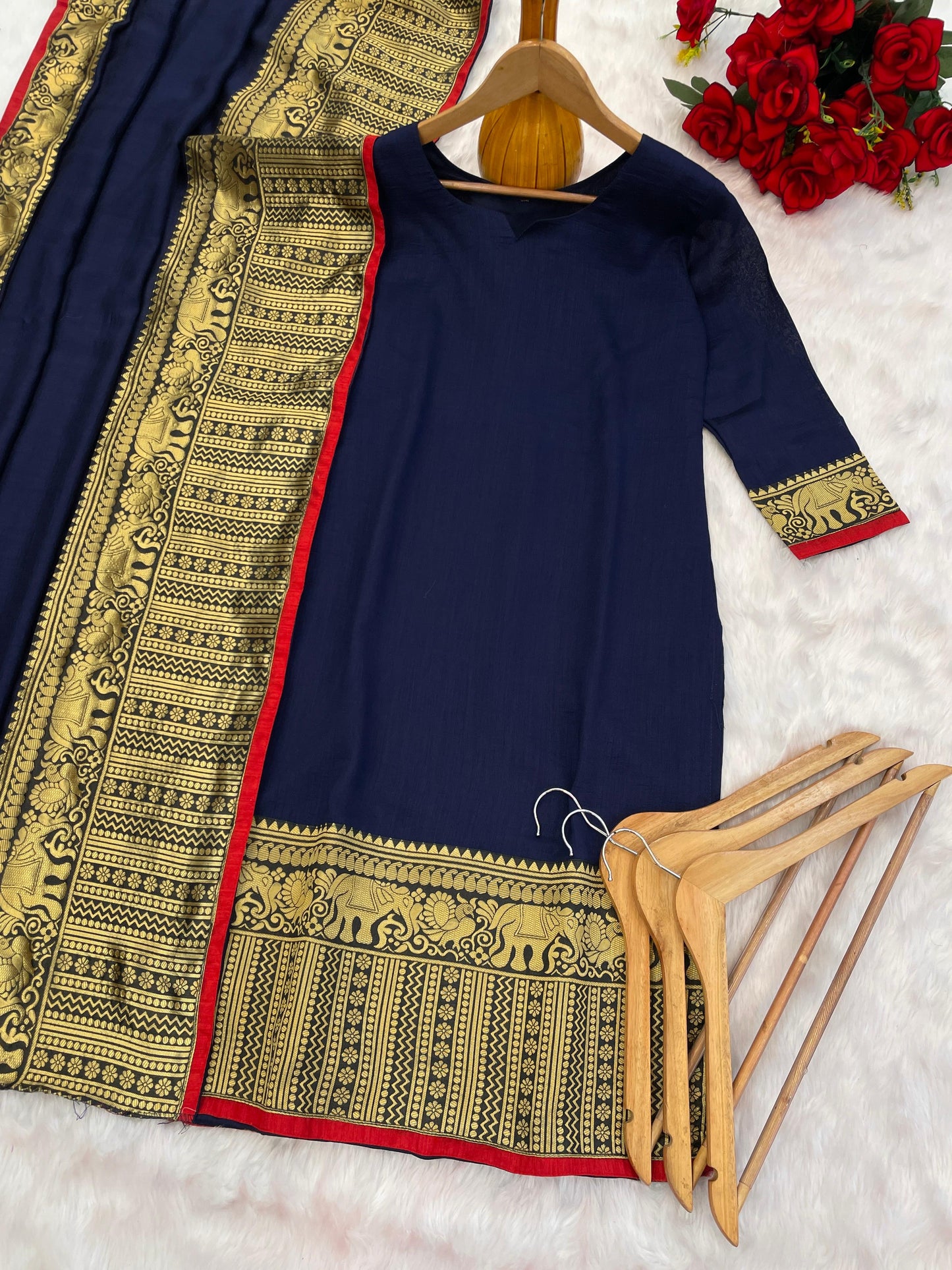 Vichitra Silk Zari Suit