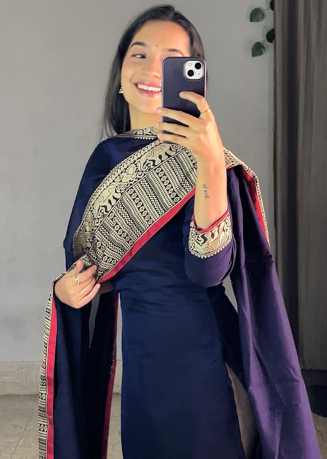Vichitra Silk Zari Suit