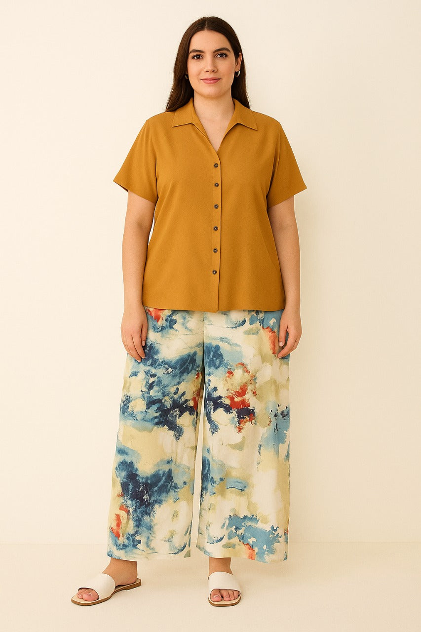 Stylish Reyon Top with Fancy Lycra Plazzo Set