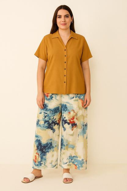 Stylish Reyon Top with Fancy Lycra Plazzo Set