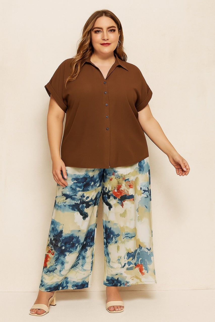 Stylish Reyon Top with Fancy Lycra Plazzo Set