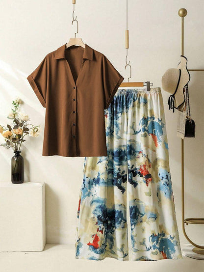 Stylish Reyon Top with Fancy Lycra Plazzo Set