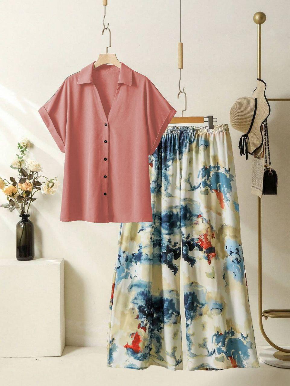 Stylish Reyon Top with Fancy Lycra Plazzo Set