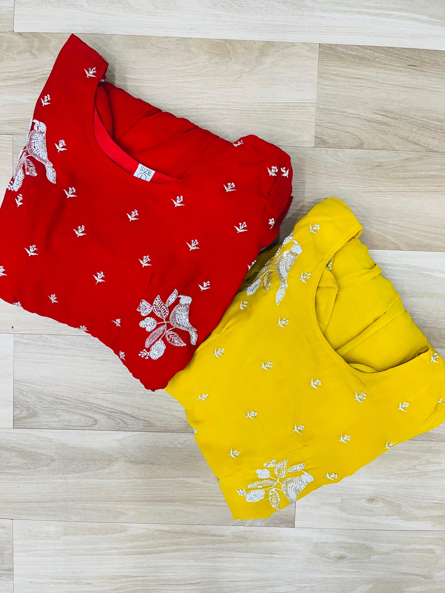 Red & Yellow Premium Embroidered Gown