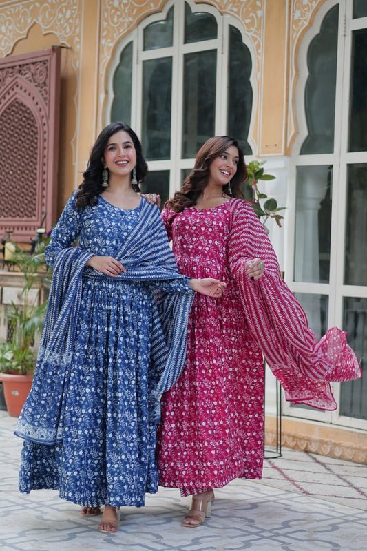Pure Cotton Kurti  Dupatta Set