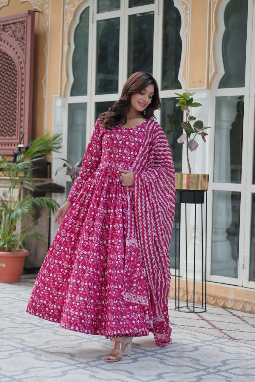 Pure Cotton Kurti  Dupatta Set