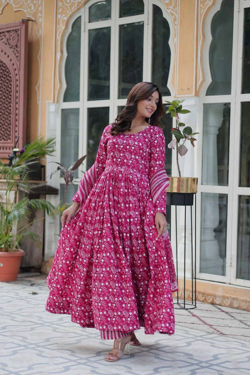 Pure Cotton Kurti  Dupatta Set