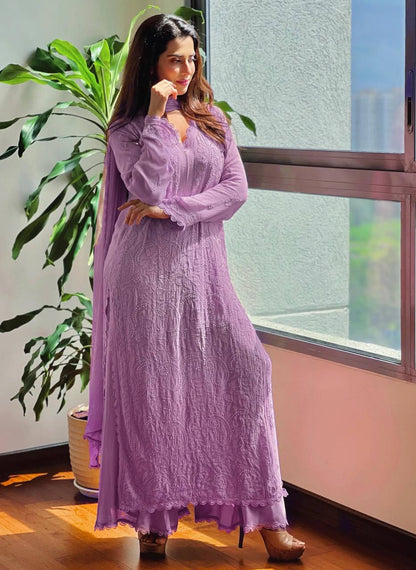 Trending Faux Georgette Embroidered Set – Stylish and Comfortable for Daily Wear