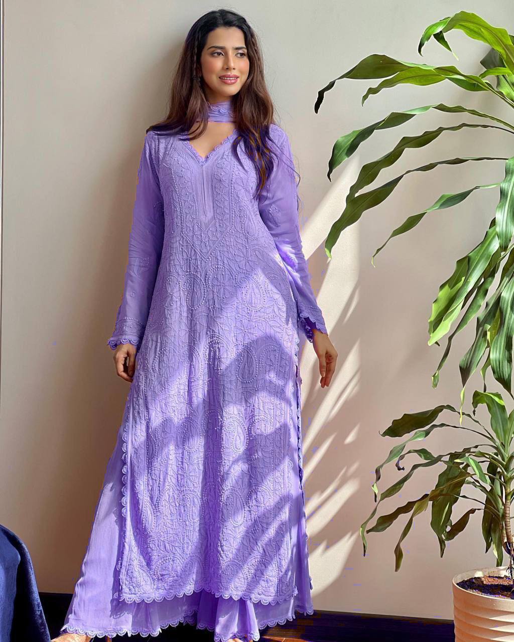 Trending Faux Georgette Embroidered Set – Stylish and Comfortable for Daily Wear