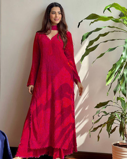 Trending Faux Georgette Embroidered Set – Stylish and Comfortable for Daily Wear