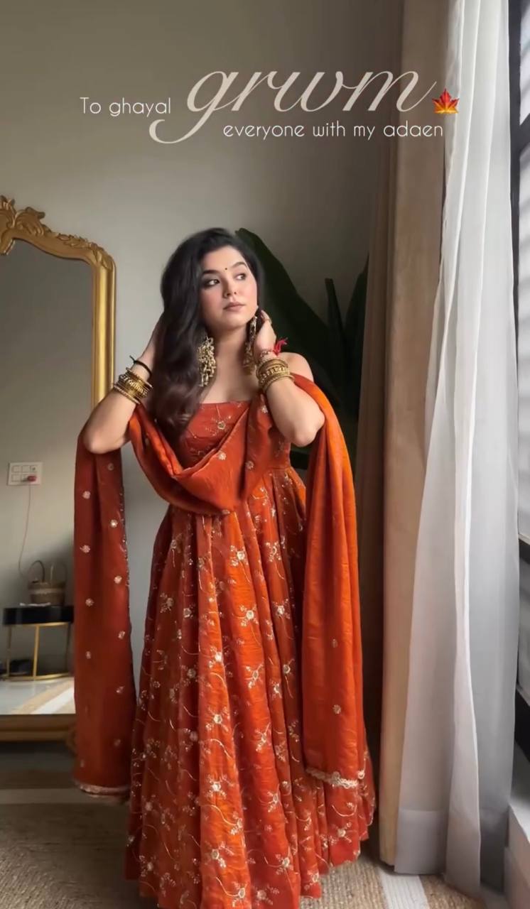 Rivanya Premium Vichitra Royal Elegant Suit Set