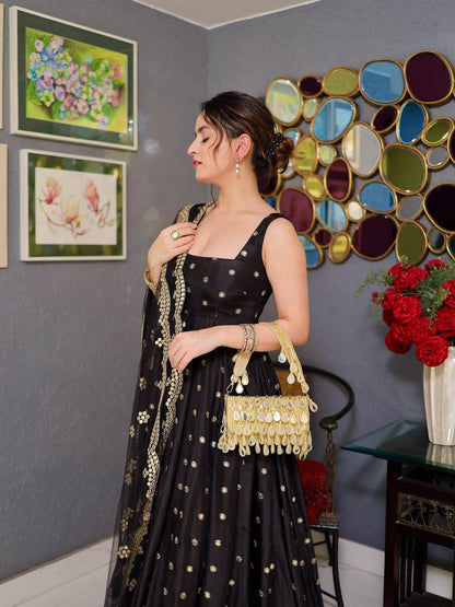 Aahnika Black Premium Royal Elegant Suit Set