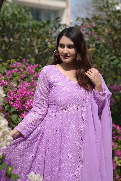 KIARA’S PURPLE COLOURED PREMIUM QUALITY ANARKALI SUIT SET