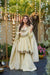 Ivory Color Premium Mirror Work Anarkali With Sharara & Dupatta