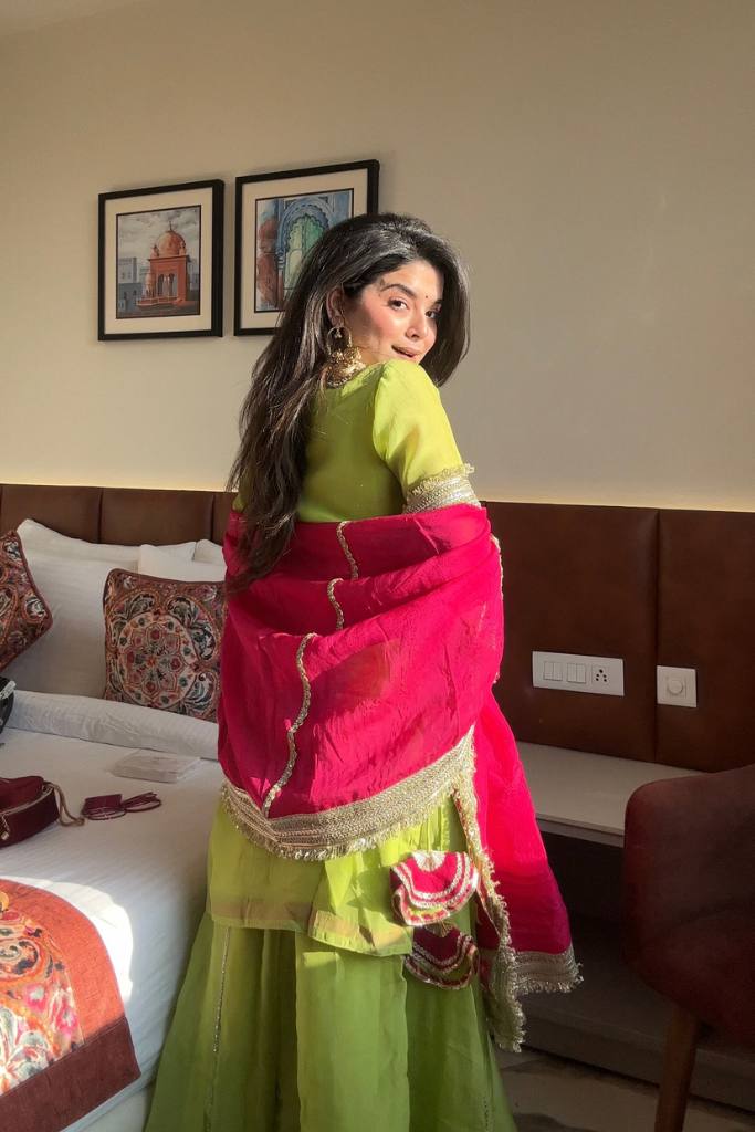RUHANI NEON SHARARA SUIT SET