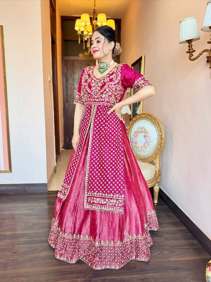 Mehfil Royale Heavy Embroidered Lehenga Suit Set