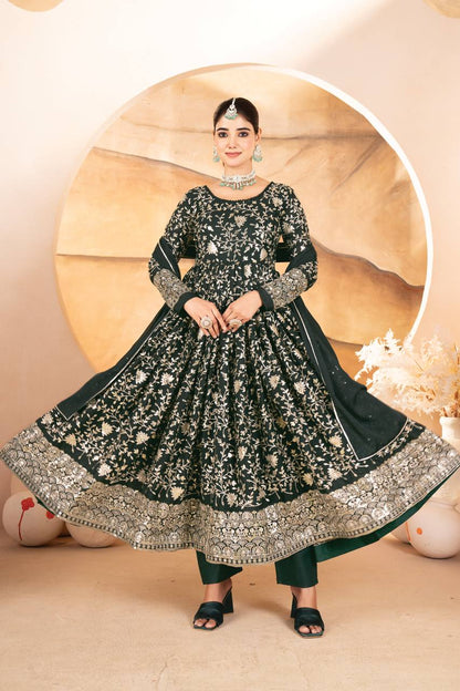ZARISHA’S PARTY WEAR ANARKALI SUIT SET