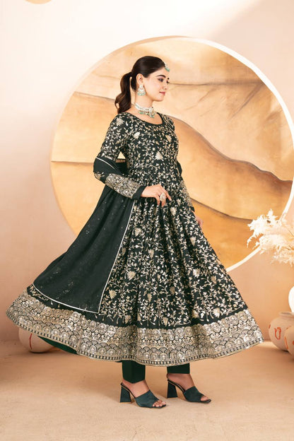 ZARISHA’S PARTY WEAR ANARKALI SUIT SET