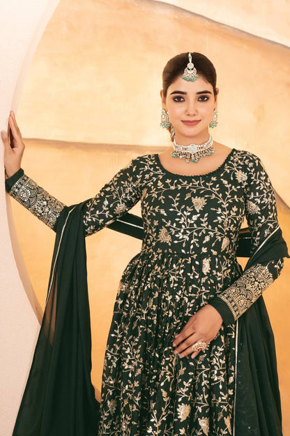 ZARISHA’S PARTY WEAR ANARKALI SUIT SET