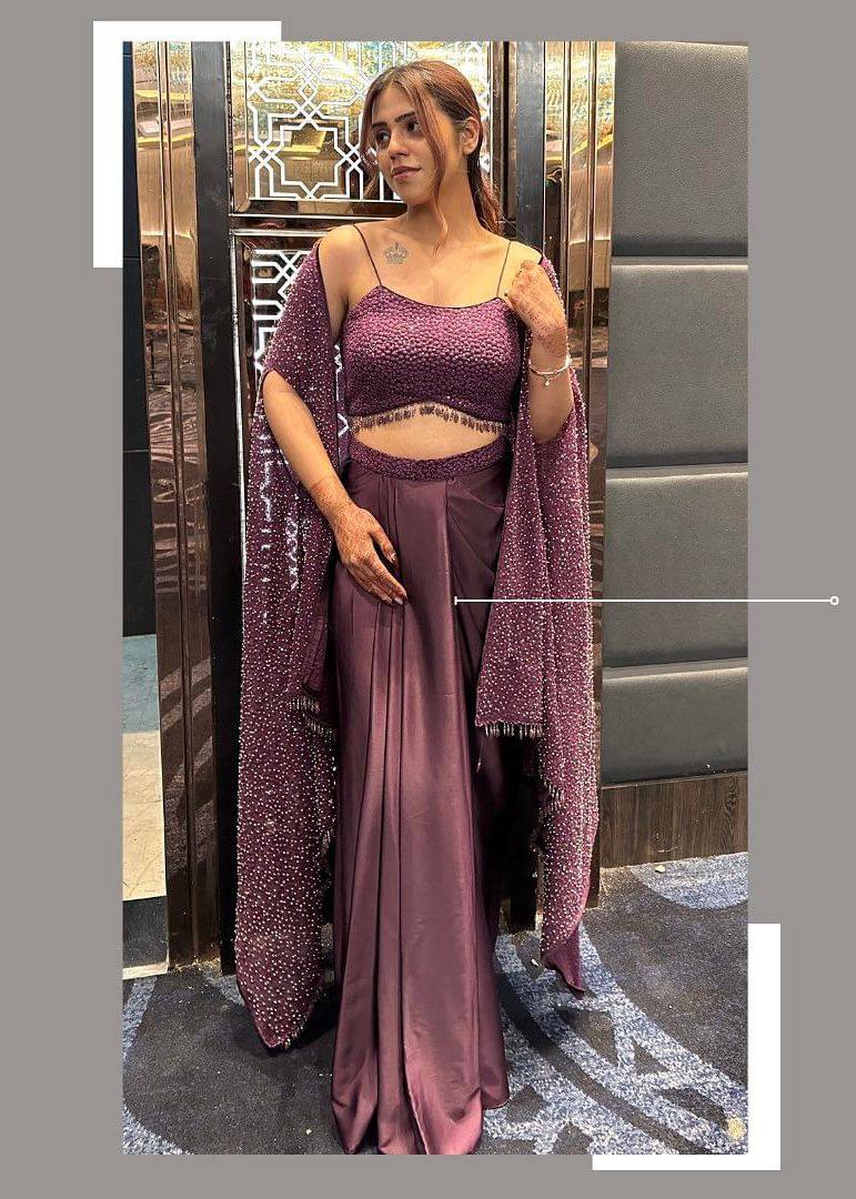 🖤 Designer Indo-Western 3-Piece Shrug Set