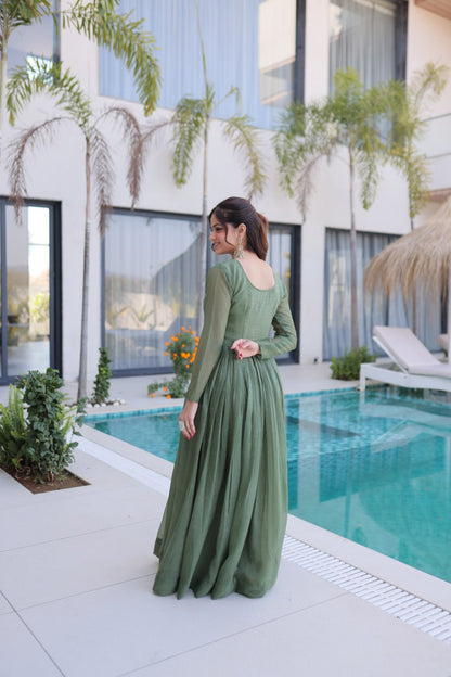 Royal Bloom Embroidered Anarkali Gown