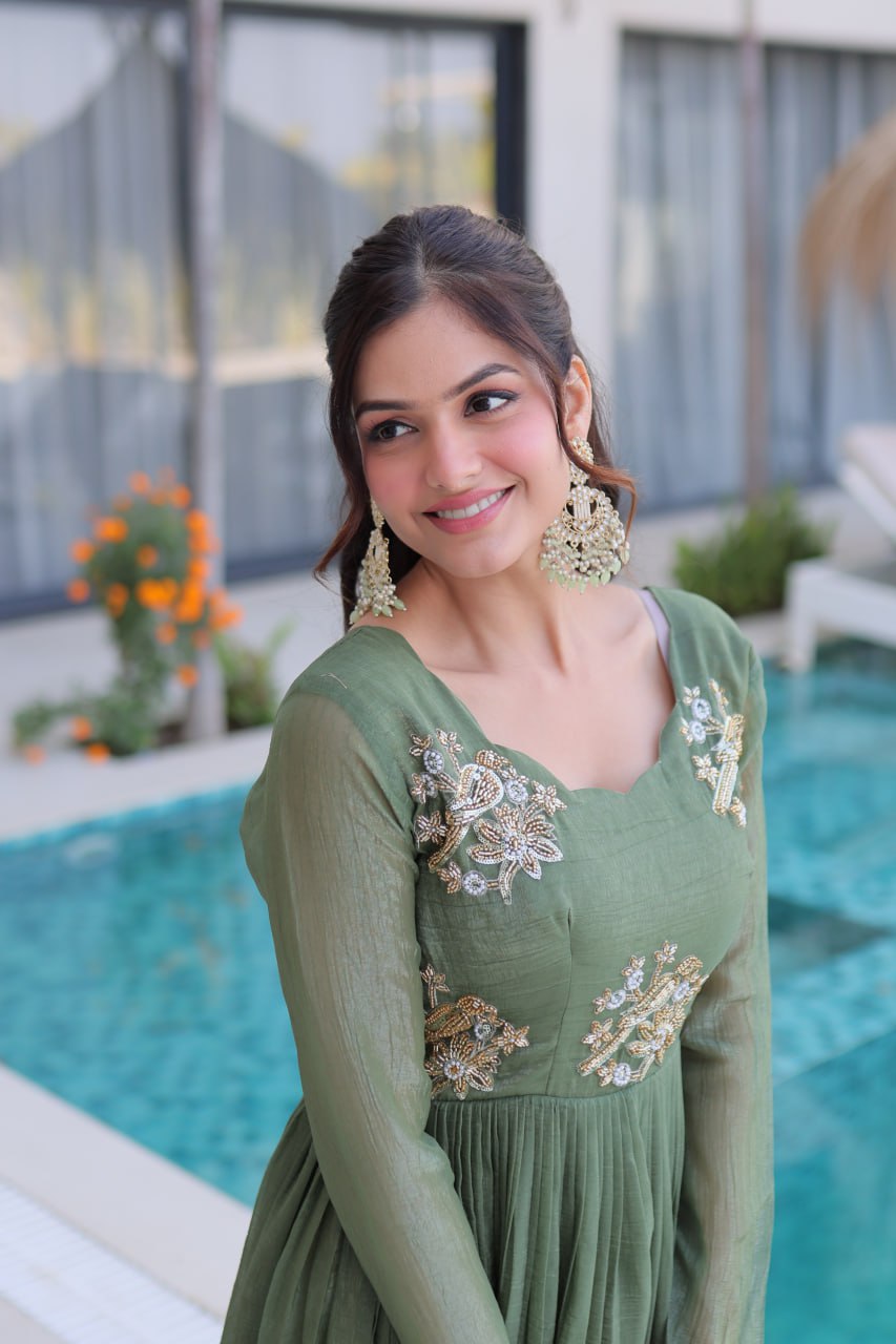 Royal Bloom Embroidered Anarkali Gown