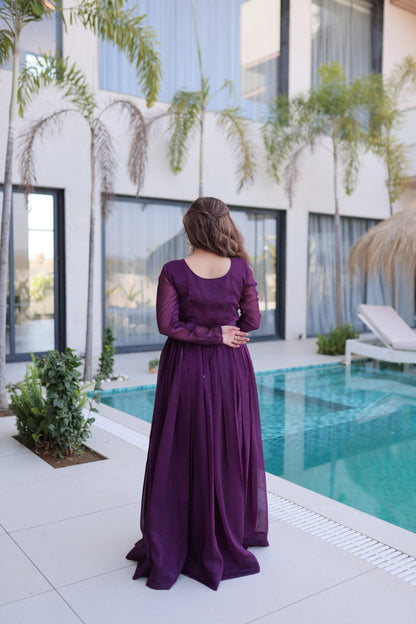 Royal Bloom Embroidered Anarkali Gown