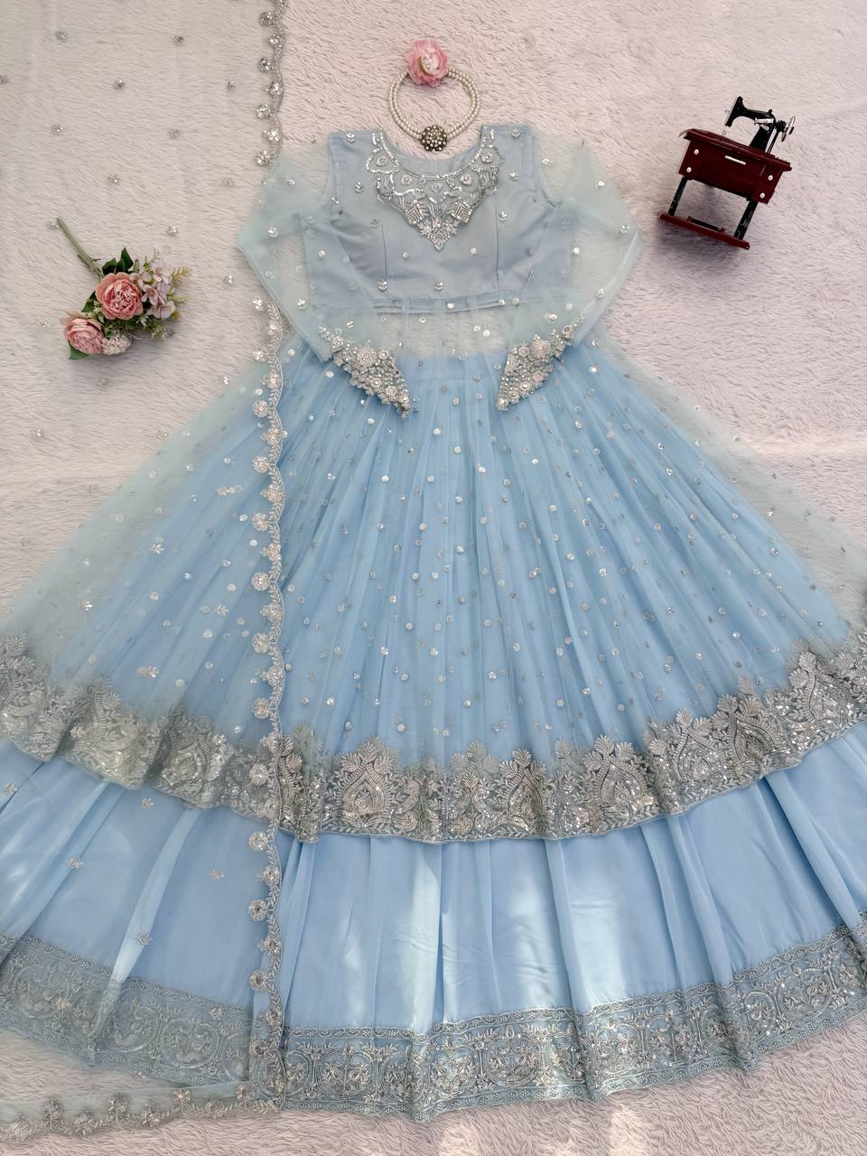Noor Zariya Designer Gown Lehenga Set