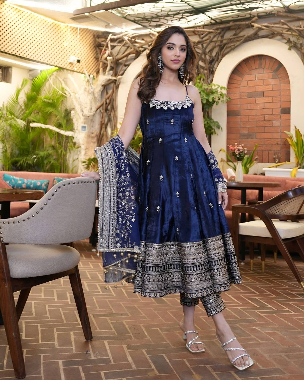 Zareen Premium Quality Anarkali Suit Set with Color