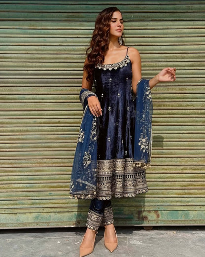Zareen Premium Quality Anarkali Suit Set with Color