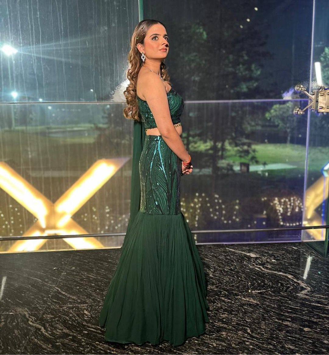 ✨ 6-Meter Flair Faux Georgette Ruffle Lehenga Set