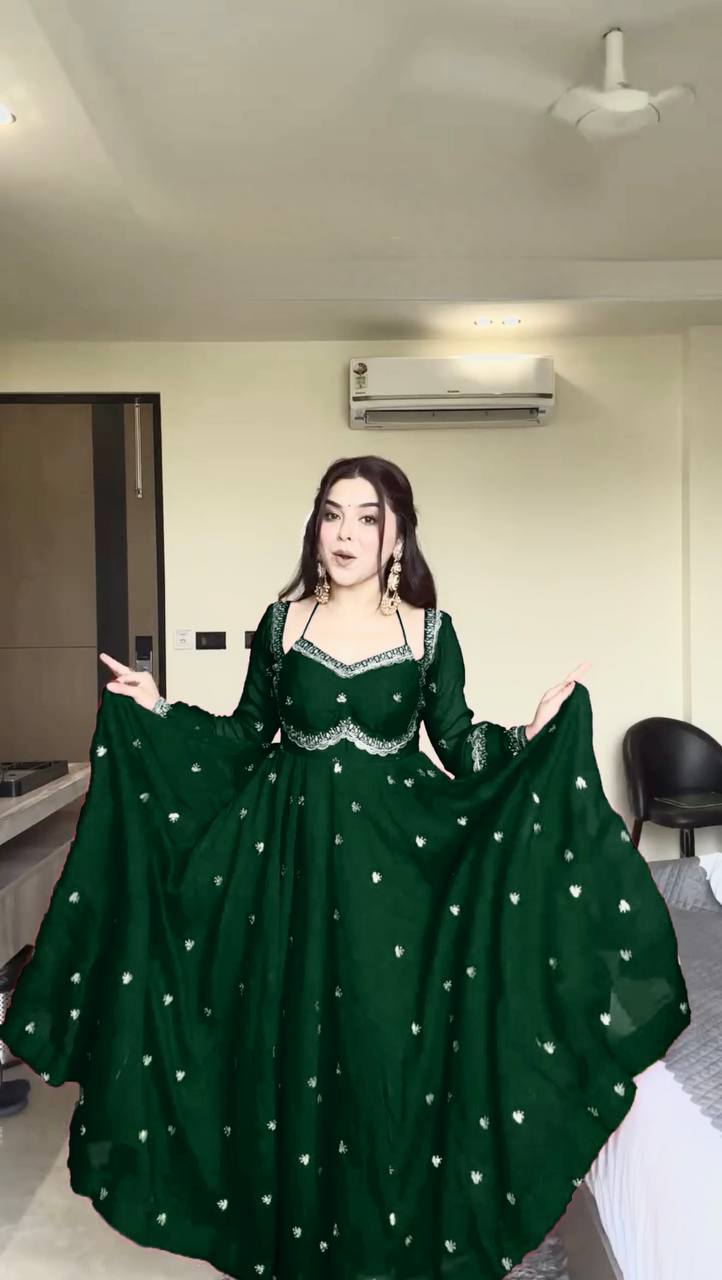 Devara Multicolor Karwa Special Anarkali Suit Set