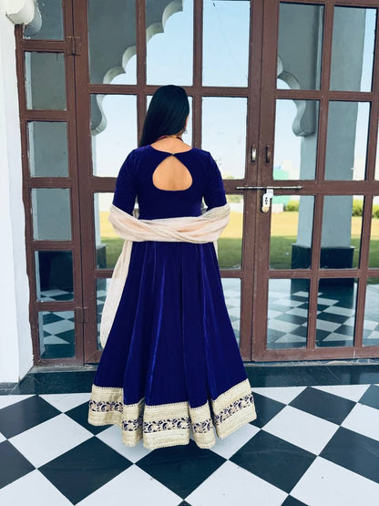 Luxe Velvet Anarkali Suit Set