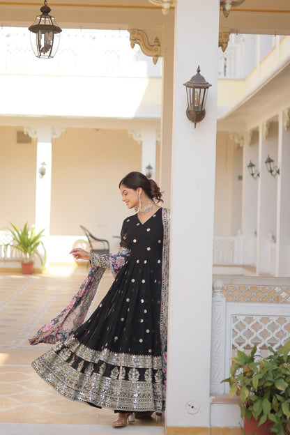Aadhira Multi Embroidered Georgette Gown Set