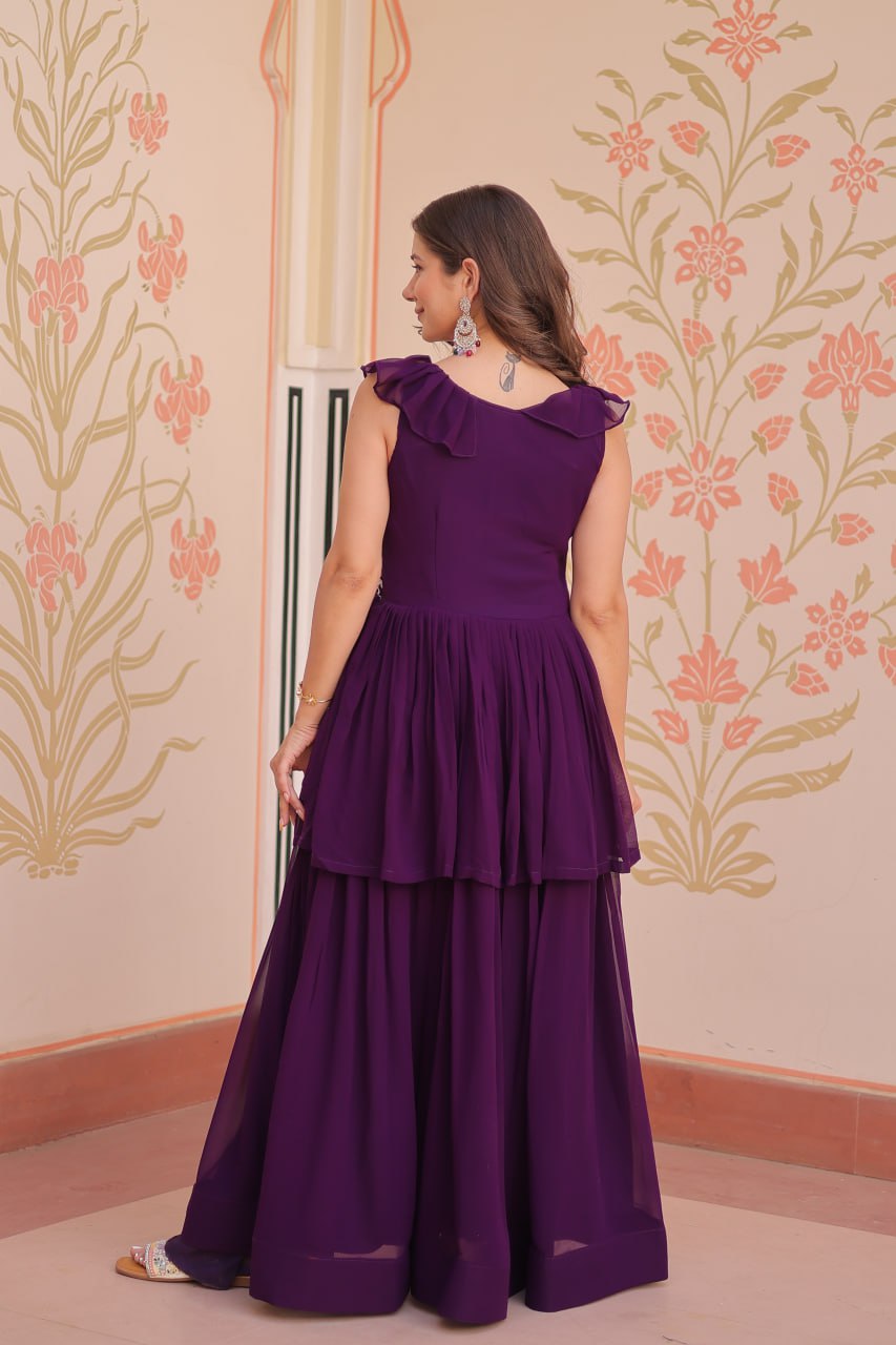 Anaya Peplum Style Designer Gown