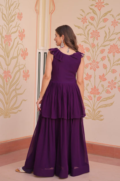 Anaya Peplum Style Designer Gown