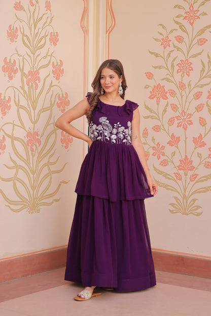 Anaya Peplum Style Designer Gown