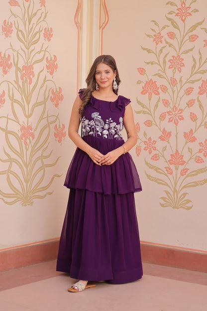 Anaya Peplum Style Designer Gown