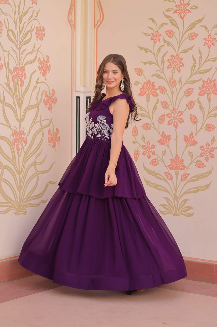 Anaya Peplum Style Designer Gown