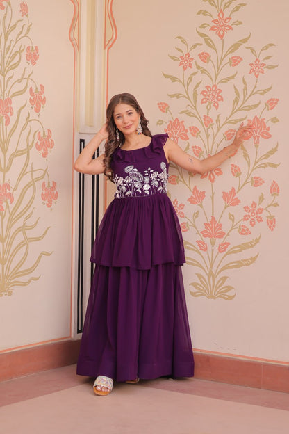 Anaya Peplum Style Designer Gown