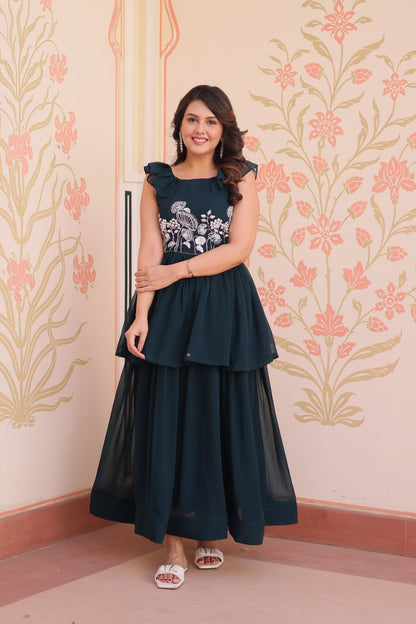 Anaya Peplum Style Designer Gown