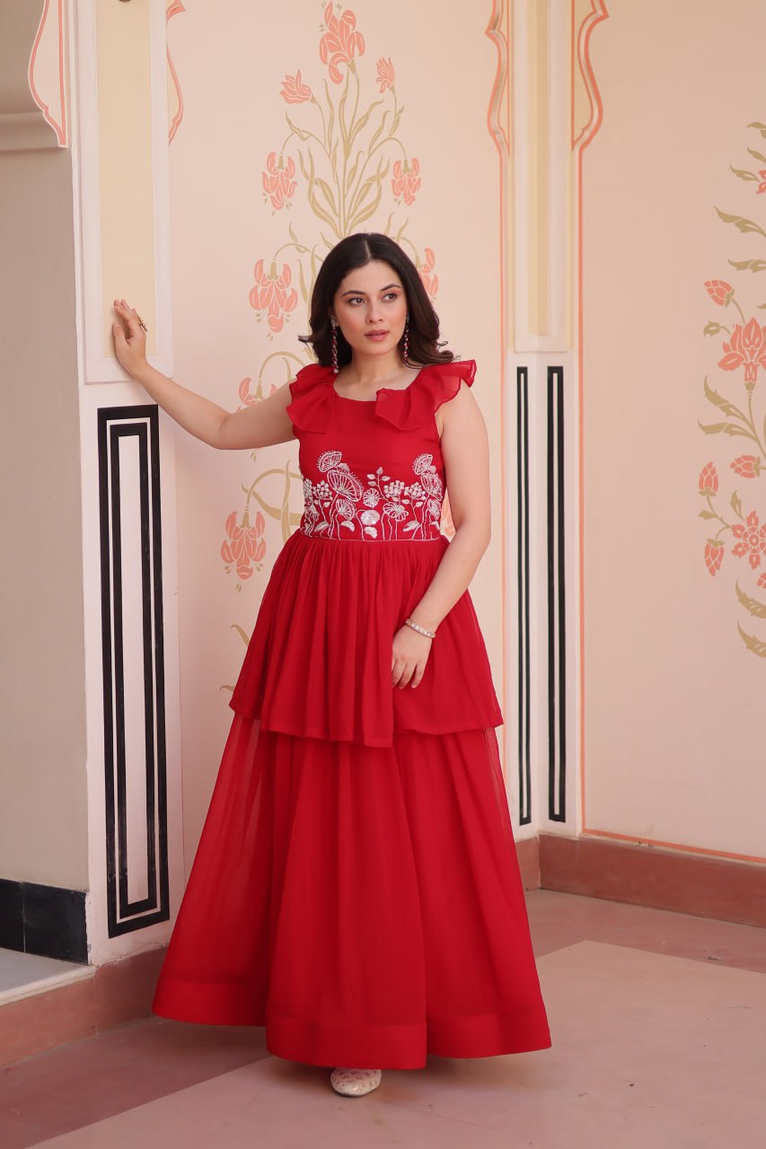 Anaya Peplum Style Designer Gown