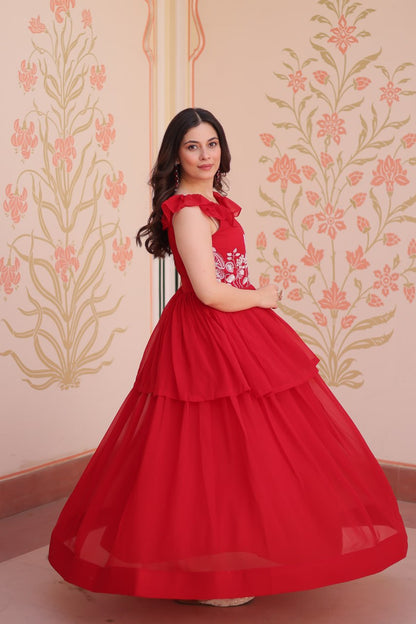 Anaya Peplum Style Designer Gown