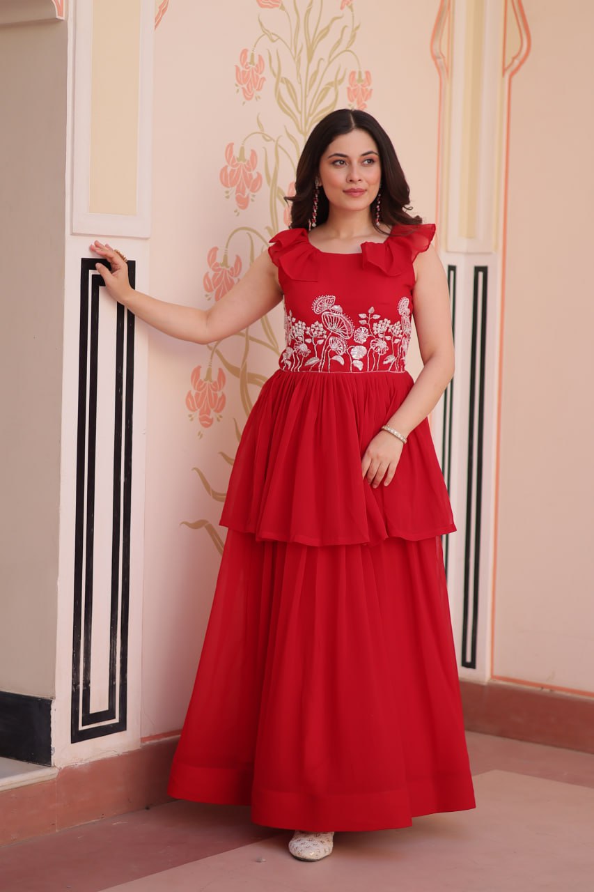 Anaya Peplum Style Designer Gown