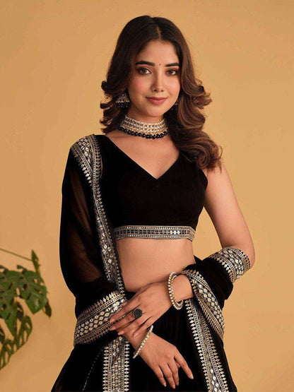 ROYAL BLACK LEHENGA CHOLI