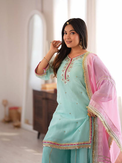The Sovereign Kaumya Neon Silk Sharara