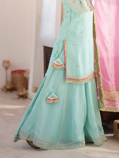 The Sovereign Kaumya Neon Silk Sharara