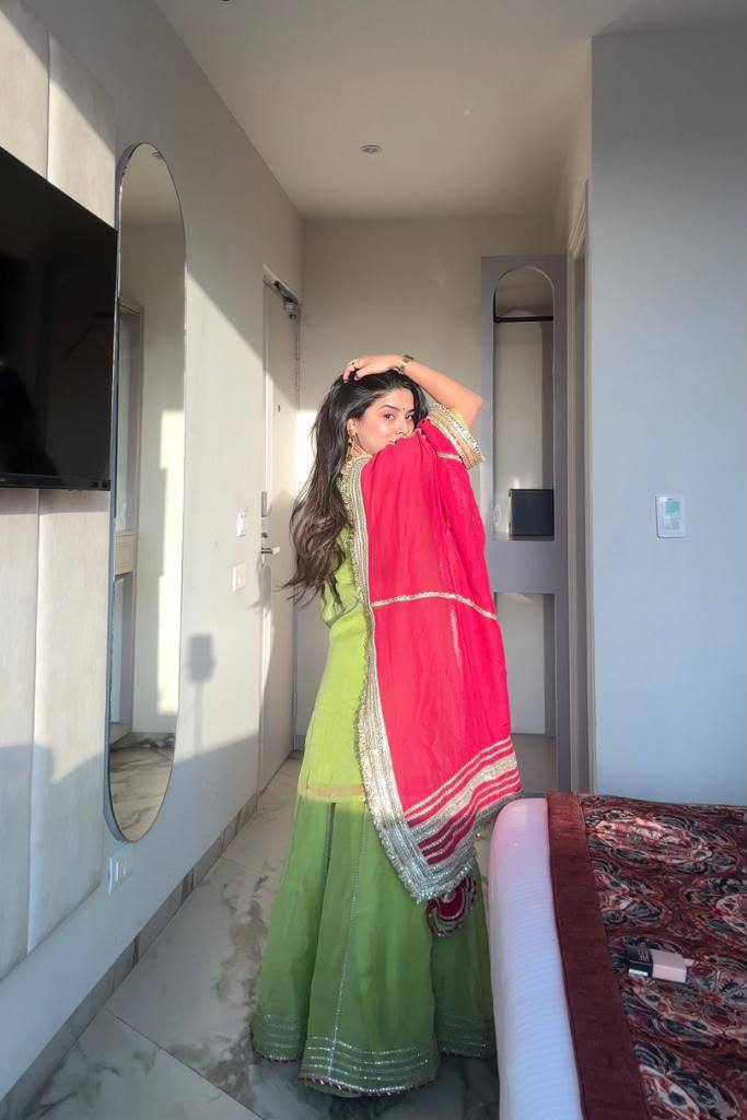 The Sovereign Kaumya Neon Silk Sharara