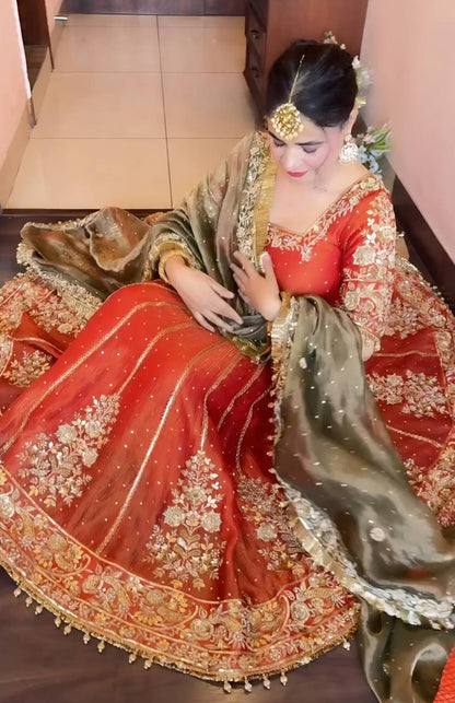 Sunset Glow Premium Quality Anarkali Suit Set
