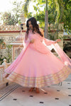 Premium Designer Natural Crepe Anarkali Suit Set